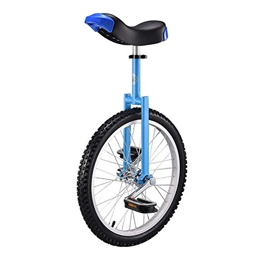 Monocicli : Monociclo Unisex Adulto Monociclo da 20 Pollici per Bambini Blu, Telaio in Acciaio, Bici da Allenamento con Equilibrio su Una Ruota per Adulti Ragazzi Uomini Ragazzo, Montagna all'aperto