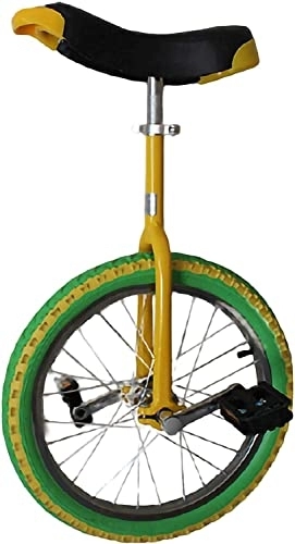 Monocicli : PingPai Supporto per Ruota Monociclo con Pneumatici Colorati, Uno Strumento Leggero per Biciclette acrobatiche Equilibrio Monociclo (Color : Yellow, Size : 18 inch) Durevole (Yellow 18inch)