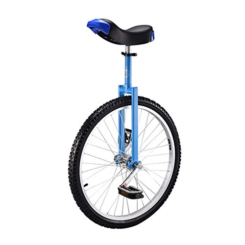 Monocicli : TTRY&ZHANG Adulti Unicycles con Ruota da 24 Pollici, Regolabile in Altezza, Skidproof Mountain bilanciamento Bici da Ciclismo Esercizio Fisico, per Principianti / Professionisti (Color : Blue)