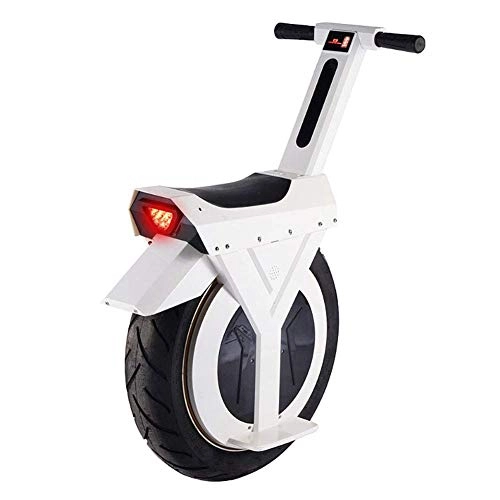 Monocicli : XYDDC Elettrico Monociclo Bianco, Monociclo motorino con Bluetooth Speaker, Unisex Adulto, da 17 Pollici - 500W, 30KM