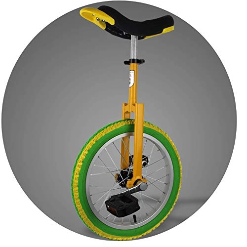 Monocicli : YQG Monociclo Regolabile, Comodo e Facile da Usare Monociclo Freestyle 16 / 18 / 20 Pollici per Principianti Bambini Adulti Divertimento all'Aria Aperta, 16 Pollici