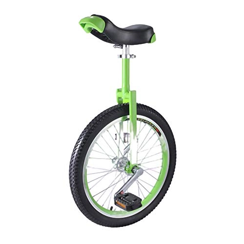 Monocicli : YYLL Unicycles con Doppio Strato Spesso Pneumatici, Adatto Professionale for Juggling / Intrattenere Outdoor Sports (Color : Green, Size : 18inch)