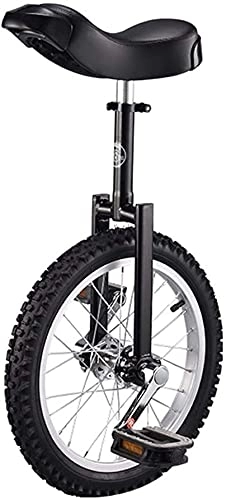 Monocicli : ZWH Monociclo Bicicletta Nero 24" / 20" / 18" / 16" Pianto Ruota per Bambini / Adulti, Bilancia Bikes Biciclette Biciclette con Sedile Regolabile E Pedale Antiscivolo, età 9 Anni E Up