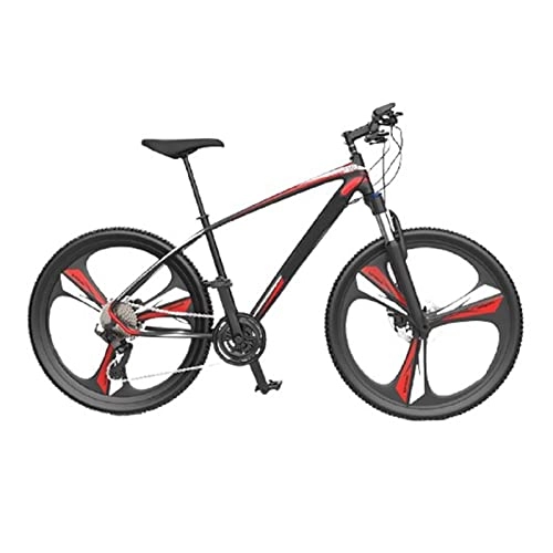 Mountain Bike : 26 / 27.5 "Wheel Adult Mountain Bike, 24 velocità, anteriore e posteriore freni a doppio disco meccanici, Off-road grado resistente all'usura pneumatici. (Colore: Rosso, Dimensioni: 27.5 '')