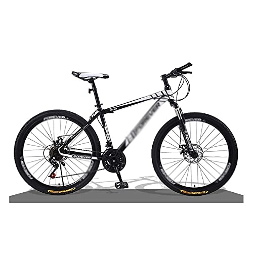 Mountain Bike : 26 ruote freno a doppio disco 21 velocità Mountain Bike telaio in acciaio al carbonio adatto per uomini e donne appassionati di ciclismo (dimensioni: 21 velocità, colore: nero)