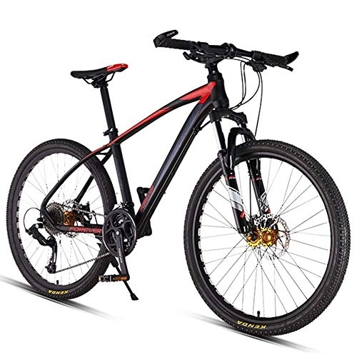 Mountain Bike : 26inch 27 Connessione Mountain Bike, Doppio Freno a Disco for Mountain Bike Hardtail, Mens Donne di età all Terrain for Mountain Bike, Sedile Regolabile Manubrio, Red FDWFN (Color : Red)