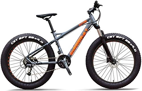 Mountain Bike : 27-Velocità Mountain Bike, professionali 26 pollici for adulti Fat Tire hardtail Mountain bike, telaio in alluminio Sospensione anteriore All Terrain biciclette,