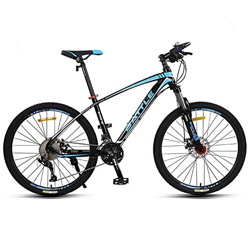 Mountain Bike : 30 velocità Unisex per Mountain Bike con Ruote da 27, 5 Pollici E Telaio in Alluminio Leggero Freno A Disco (Versione Alta), Rosso