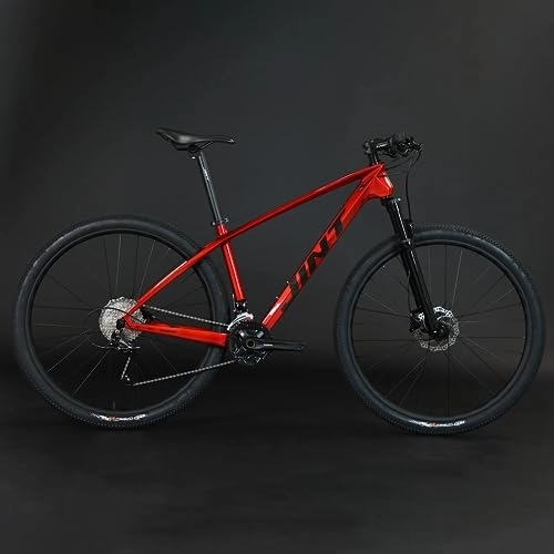 Mountain Bike : 360Home Telaio in carbonio per mountain bike, 29 pollici, 27 velocità (rosso)