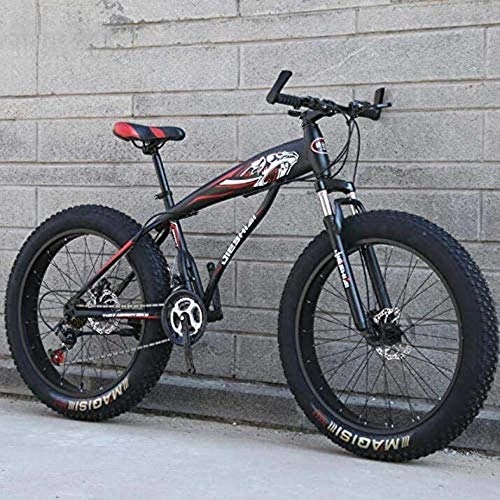 Mountain Bike : Adult-bcycles BMX della bici di montagna della bicicletta for adulti delle donne degli uomini, Fat Tire Bike MBT, Hardtail alta acciaio al carbonio Telaio e ammortizzante Forcella anteriore, freni a d