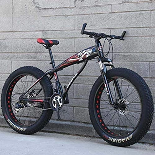 Mountain Bike : Adult-bcycles BMX Fat Tire Mountain Bike della bicicletta for gli uomini delle donne, Hardtail MBT Bike, ad alta acciaio al carbonio Telaio ammortizzanti Forcella anteriore, doppio freno a disco