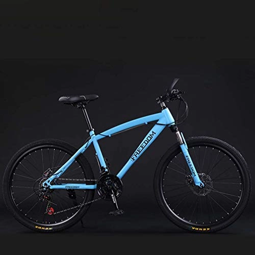 Mountain Bike : Adulti Mountain Bike, Adolescente Studente Doppio Freno a Disco Biciclette, Spiaggia Neve Bicicletta, 26 Pollici Ruote, Uomo Donna General Purpose, Blu, 21 Speed