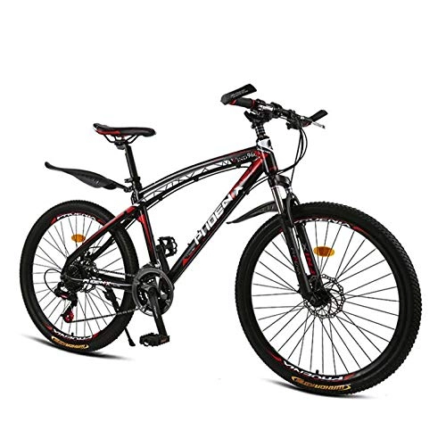 Mountain Bike : Adulti per Mountain Bike, Leggera Lega di Alluminio Telaio Offroad Biciclette, Freni Anteriore e Posteriore a Disco della Bicicletta della Montagna, 26inch Ruote, A, 27 Speed