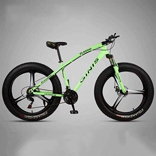 Mountain Bike : Adulti Sport Mountain Bike, Il Tempo Libero All'aperto off-Road Bicicletta, Acciaio al Carbonio, Sospensione Doppia, Articoli da Regalo (Color : Green, Size : 21 Speed)