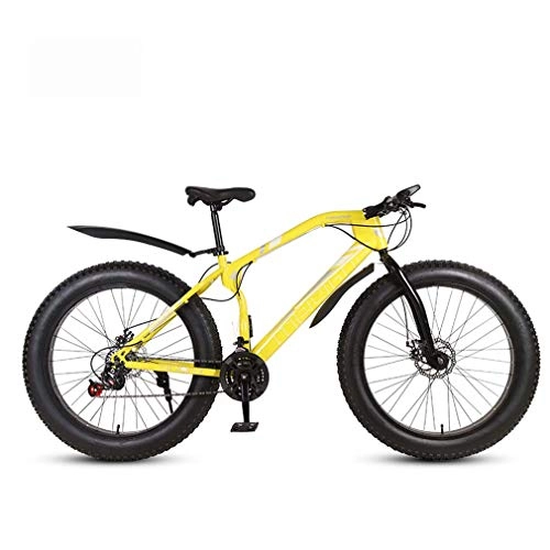 Mountain Bike : AISHFP Mens Adulti Fat Tire Mountain Bike, Bionic Forcella Anteriore Cruiser Biciclette, Doppio Freno a Disco Spiaggia Neve, 26 Pollici Ruote, E, 24 Speed