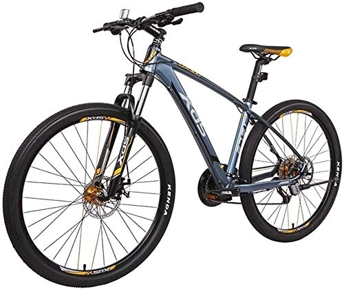 Mountain Bike : Aoyo Biciclette for Adulti Montagna, 27.5 inch Anti-Slip Biciclette, Telaio in Alluminio Hardtail Mountain Bike con Doppio Disco Freno, 27-velocità della Bicicletta, (Color : Blue)