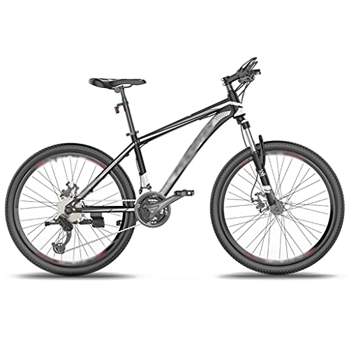 Mountain Bike : Aoyo Mountain Bike, Maschio Fuoristrada A velocità Variabile Bici Assorbimento D'urti da 24 Pollici Bici Giovanili(Color:24 Speed 24 Inches-Black Silver)