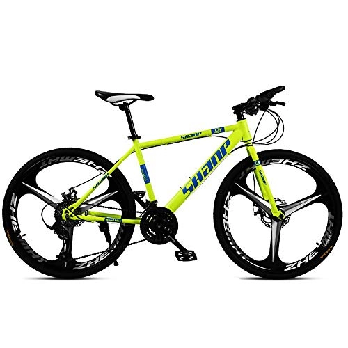 Mountain Bike : AYZE Mountain Bike Uomo 26, Pollici off-Road Mountain Bike, all-Terrain Mountain Bike 21-Speed 3-Spoke Carbon Steel Bike 27speed Yellow