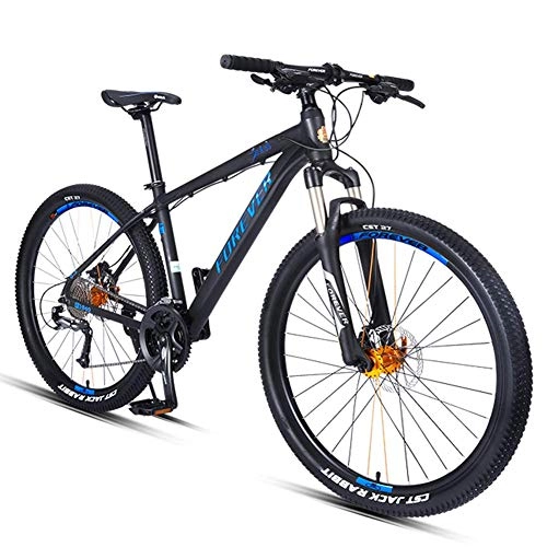 Mountain Bike : AZYQ Mountain bike da 27, 5 pollici, Mountain bike hardtail da 27 velocità per adulti, Telaio in alluminio, Mountain bike per tutti i terreni, Sedile regolabile, Blu