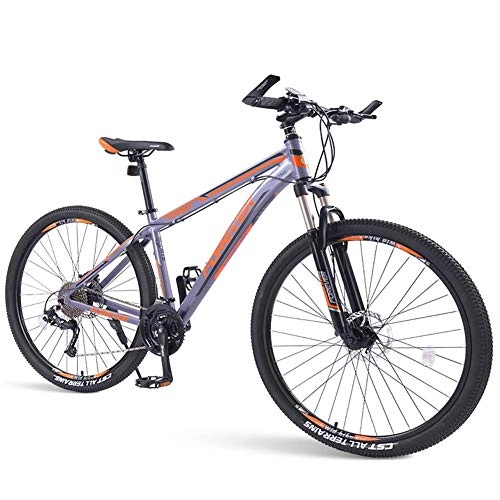 Mountain Bike : AZYQ Mountain bike da uomo, mountain bike a 33 velocit Hardtail, telaio in alluminio con doppio freno a disco, bicicletta da montagna con sospensione anteriore, verde, 29 pollici, arancia, 29 pollici