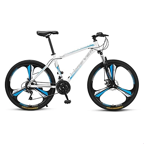 Mountain Bike : Bici da Montagna A 24 velocità Bicicletta da 26 Pollici, Variabile velocità Fuori-Road Racing per Adulti per Lavorare A Cavallo(Color:Tre Ruote Coltello-Telaio in Acciaio Bianco Blu)