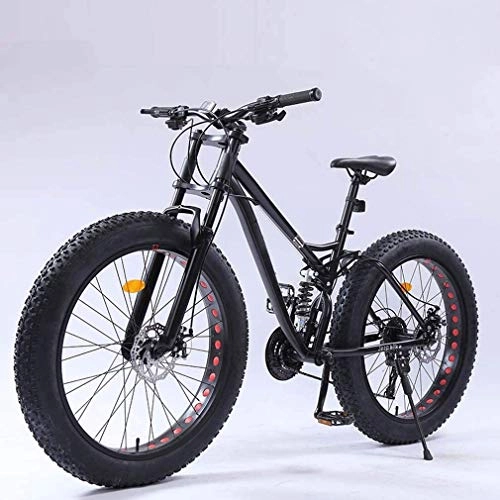 Mountain Bike : Bici da strada del Commuter City, Adulti Fat Tire Mountain bike, full suspension Off-Road neve Biciclette, doppio freno a disco Beach Cruiser biciclette, Studente Highway Biciclette, 26 pollici Ruote