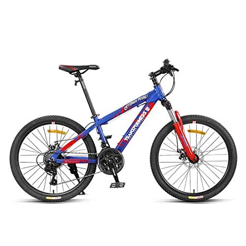 Mountain Bike : Bicicletta 21 velocit Mountain Bike con Doppio Assorbimento degli Urti Citybike per Adulti e Kid Bici, Blue