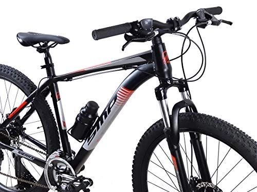 Mountain Bike : Bicicletta Alluminio MTB Mountain Bike 27, 5″ SMP “Sierra” con Freni A Disco e Cambio Shimano 21 velocità / Rosso Grigio Rosso (M (46))