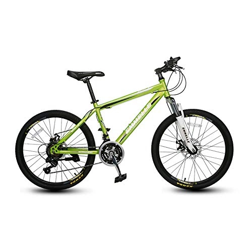 Mountain Bike : Bicicletta, mountain bike, bicicletta ammortizzata a 21 velocità, con telaio in acciaio ad alto tenore di carbonio, freno a doppio disco meccanico, per adulti e adolescenti, non facile da deforma
