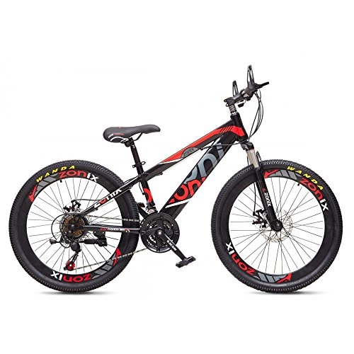 Mountain Bike : Bicicletta Zonix MTB New Fashion 24 Pollici Cambio 21 Velocità Nero Rosso 85% Assemblata