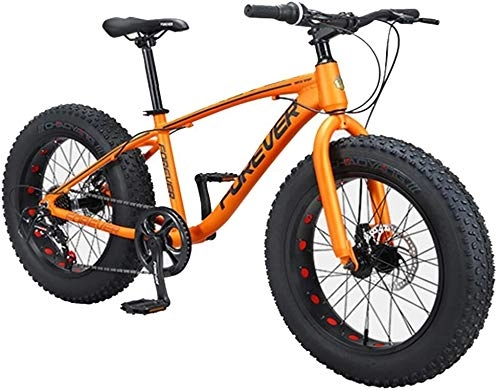 Mountain Bike : Biciclette Bambini di montagna, 20 pollici a 9 velocità Fat Tire Anti-Slip biciclette, telaio in alluminio a doppio freno a disco della bicicletta, Hardtail mountain bike, (Color : Beige)