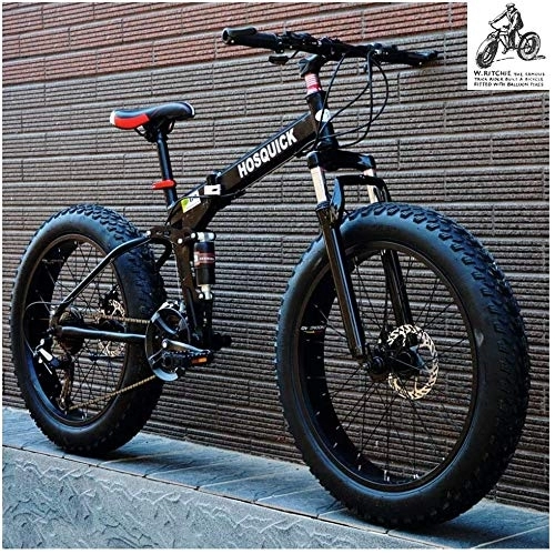 Mountain Bike : Biciclette, Fat Tire, in bicicletta, Outroad, 26 pollici, sospensione totale, doppio disco freno, Beach, mountain bike, alto tenore di carbonio in acciaio, 21 velocità, universali