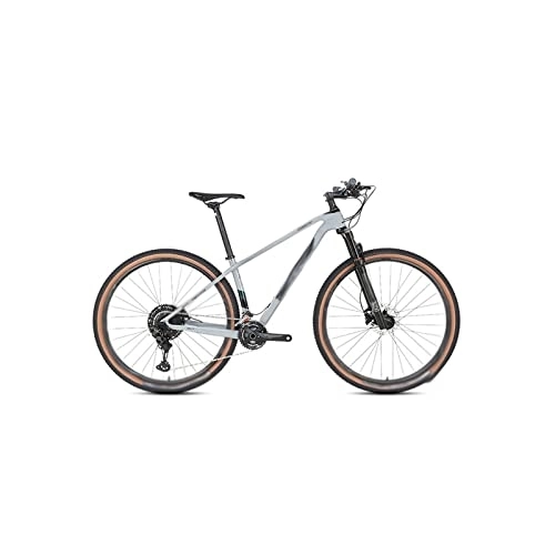 Mountain Bike : Bicycles for Adults 24 Speed MTB Carbon Fiber Mountain Bike with 2 * 12 Shifting 27.5 / 29 Inch Off-Road Bike (Color : Gray, Size : Large)