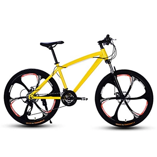 Mountain Bike : Bike Per Adulti, Spostando Freni A Disco Della Bicicletta Della Lega Di Alluminio Shock Struttura Di Assorbimento Di Round One Adult Mini Elettrico Pieghevole Dell'automobile Della Bici, Giallo, 27speed