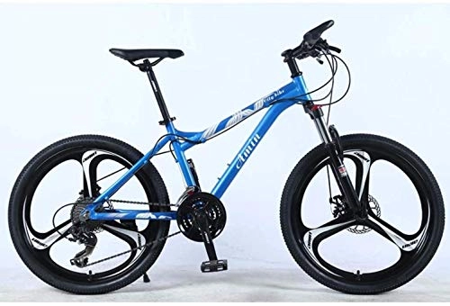 Mountain Bike : BMX 24 pollici a 24 velocit Mountain bike for l'adulto, leggera in lega di alluminio Full frame, Sospensione anteriore femminile Off-Road for adulti biciclette, freni a disco 5-27 ( Color : Blue 2 )