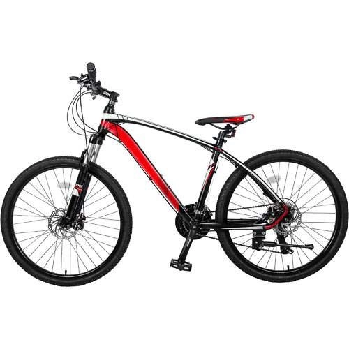 Mountain Bike : CFByxr - Mountain Bike in alluminio da 26", 24 velocità, con forcella sospesa, colore: Rosso