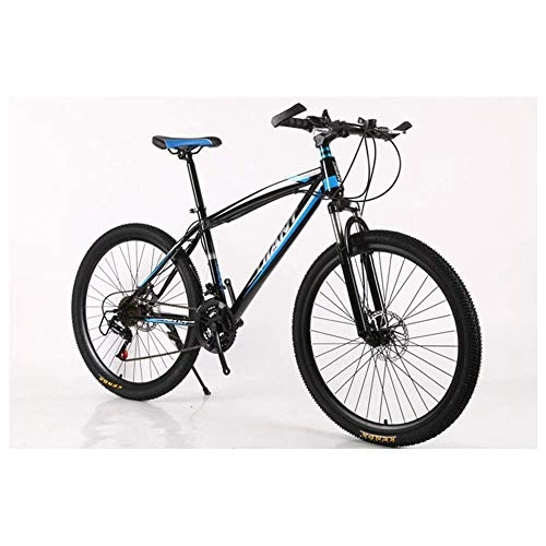 Mountain Bike : Chenbz Outdoor sport Mountain Bikes Biciclette 2130 costi Shimano HighCarbon telaio in acciaio a doppio freno a disco (Color : Blue, Size : 24 Speed)