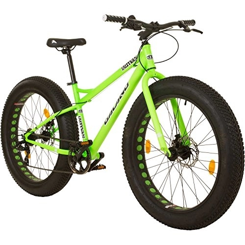 Mountain Bike : Coyote Fatman 4.0' Fat Tyre Fatbike, bicicletta da 26 pollici con pneumatici da 66 x 10 cm, verde fluo