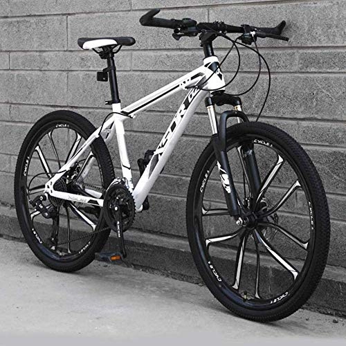 Mountain Bike : CXY-JOEL Mens Mountain Bike per Adulti Leggero Telaio in Acciaio ad Alto Tenore Di Carbonio Bici da Motoslitta Freno a Doppio Disco Bicicletta da Spiaggia 26 Pollici Wheels-B_24 Velocità