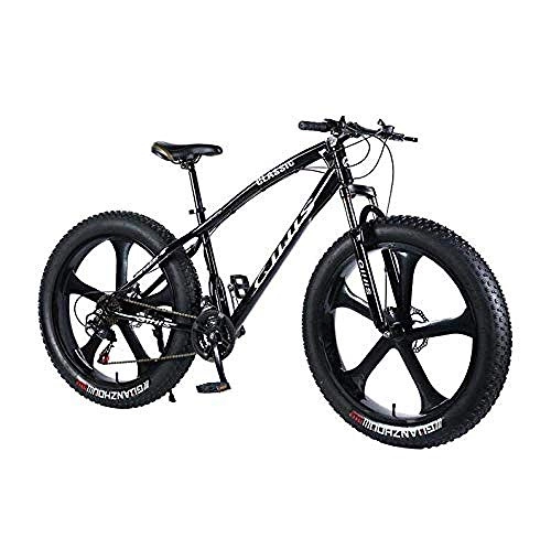 Mountain Bike : CXY-JOEL Mountain Bike Bicicletta 26 × 4, 0 Pollici Fat Tire Mtb Bike Uomo S Hardtail Mountain Bike Ammortizzatore Forcella Anteriore e Dual Disc Brake-White_30 Speed