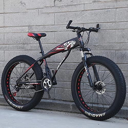 Mountain Bike : DANYCU Bicicletta per Mountain Bike per Adulti Bici con Ruote Spesse da 26 Pollici Bicicletta con Freno a Disco Doppio, Telaio in Acciaio ad Alto tenore di Carbonio, Fat Tire Mountain Bike, C, 30 Speed