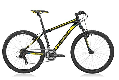 Mountain Bike : Deed Hoop 26 Pollice 45 cm Uomini 21SP Freni a Cerchio Nero / Giallo