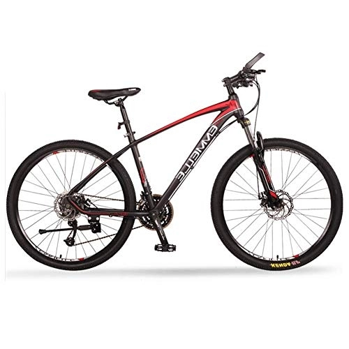 Mountain Bike : DJYD 27 Connessione Mountain Bike, 27, 5 Pollici Big Tyre Mountain Trail Bike, Dual-Sospensione for Mountain Bike, Struttura di Alluminio, delle Donne in Bicicletta da Uomo, Rosso FDWFN (Color : Red)