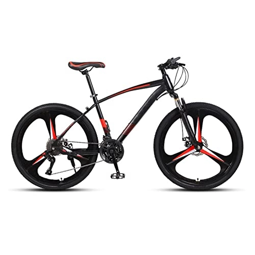 Mountain Bike : DXDHUB Mountain Bike ammortizzante, corpo in acciaio, ruote da 24", 21-30 Shifting, freni a disco meccanici anteriori e posteriori, unisex, nero. (Colore: C, diametro ruota: 24")