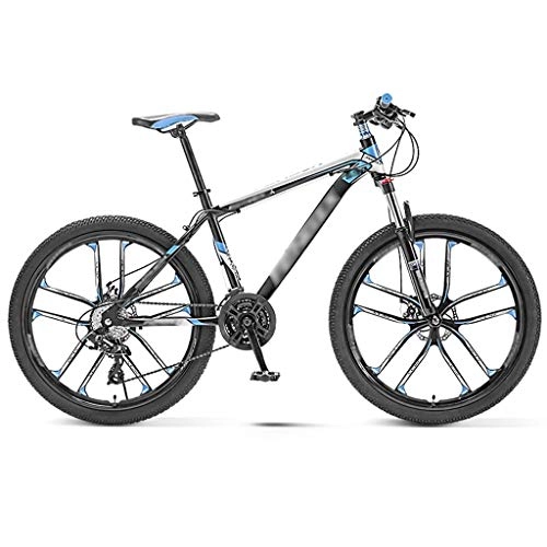 Mountain Bike : DXIUMZHP Hardtail Mountain Bike Fuoristrada, Bicicletta, Bici da Strada Leggera, 10 Ruote per Coltelli, 30 velocità, Efficiente Assorbimento degli Urti (Color : Blue, Size : 26 Inches)