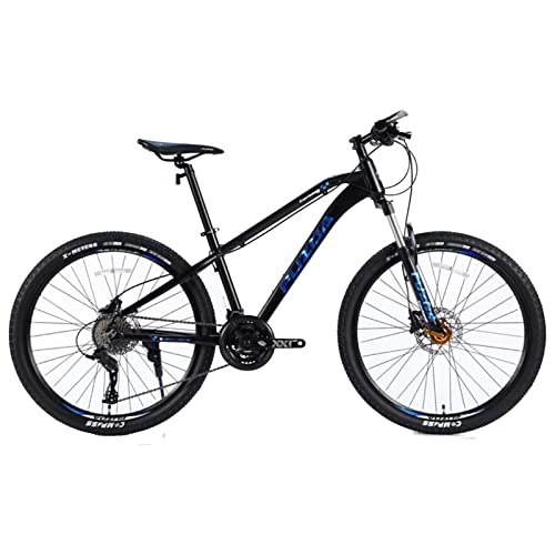 Mountain Bike : EASSEN Bicicletta MTB per adulti da 27, 5 cm, a velocità variabile Full Shock Urban Trail Bike, telaio in acciaio al carbonio con freni meccanici a doppio disco, per uomini e donne