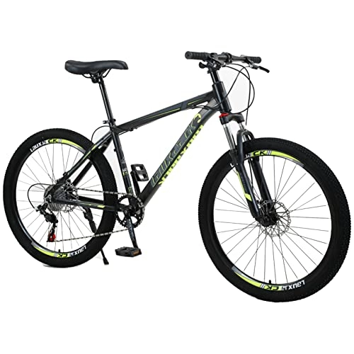 Mountain Bike : EASSEN Mountain Bike per adulti da 26 pollici All Terrain Bike con telaio in acciaio ad alto tenore di carbonio con freno a disco meccanico a doppio disco, bici da MTB per uomini e donne