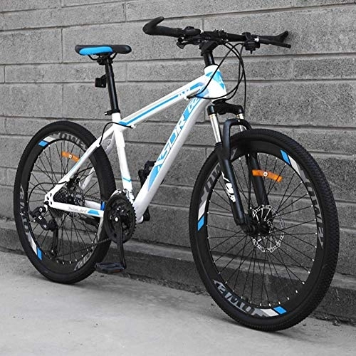 Mountain Bike : Eleganti Mountain Bike Freni a Disco Meccanici orientabili a 21 velocità Telaio in Acciaio al Carbonio Leggero, B, 26 Pollici