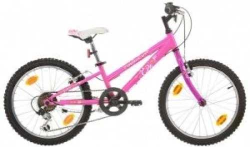 Mountain Bike : EVa 20 pollici 24 cm Donna 6 G freno Rim Rose / Violett