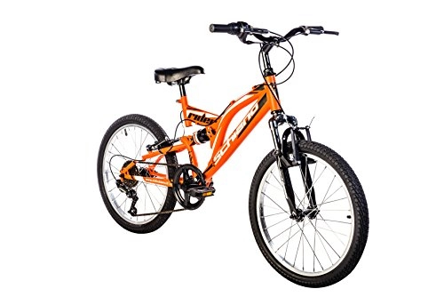 Mountain Bike : F.lli Schiano Rider Power 18V Bicicletta Biammortizzata, Nero / Rosso
